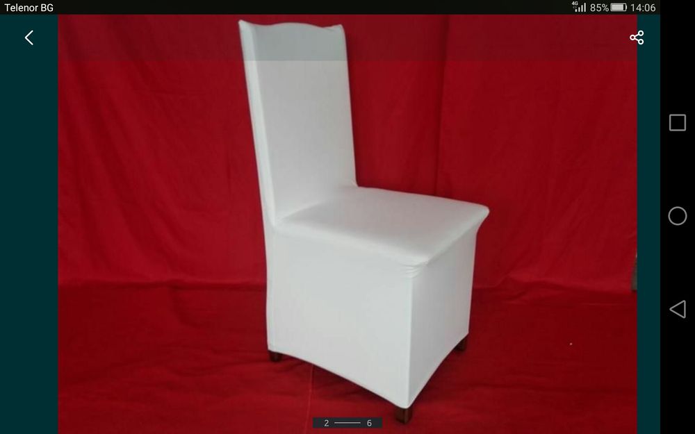 Бял калъфза столове  и покривки на едро