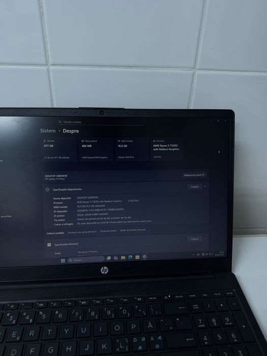 Hp Laptop Ryzen 5-7520U 512GB 16Gb W11