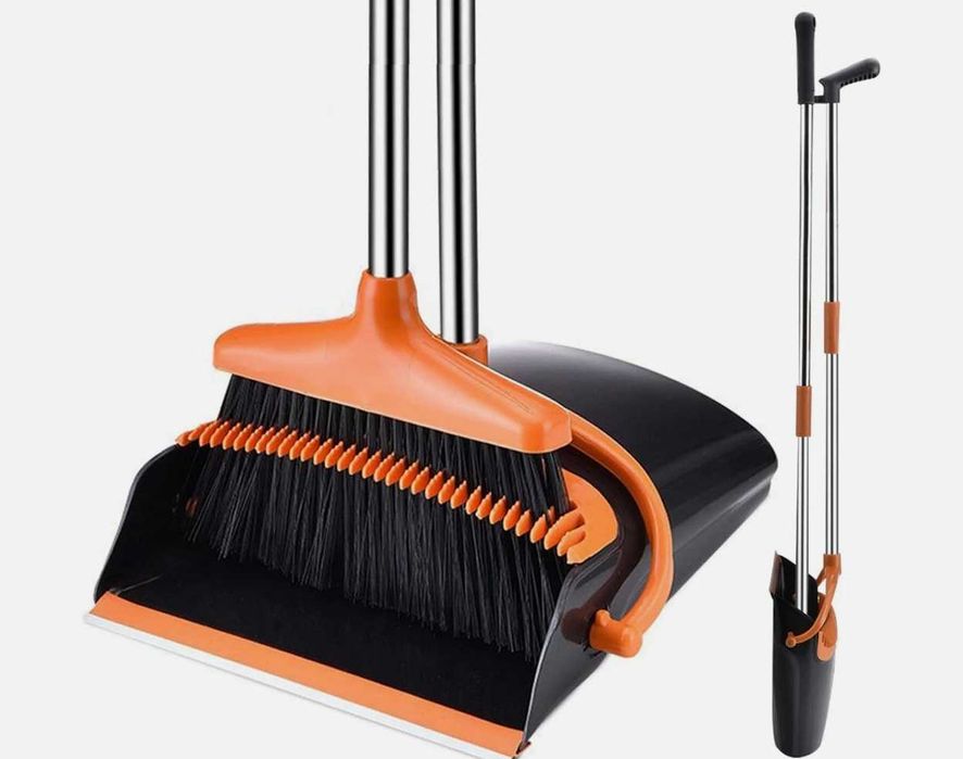 Комплект метла и лопатка (сгъваща се) 2 в 1 с дълга метална дръжка Lazy Sweeping Kit