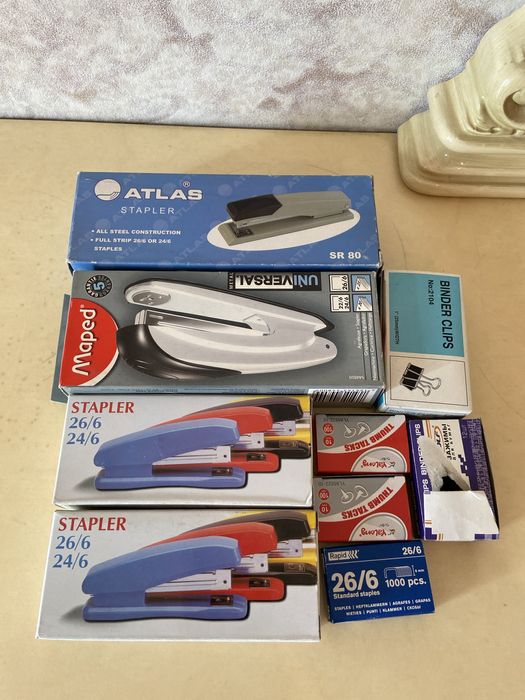 Степлеры, скобы и кнопки