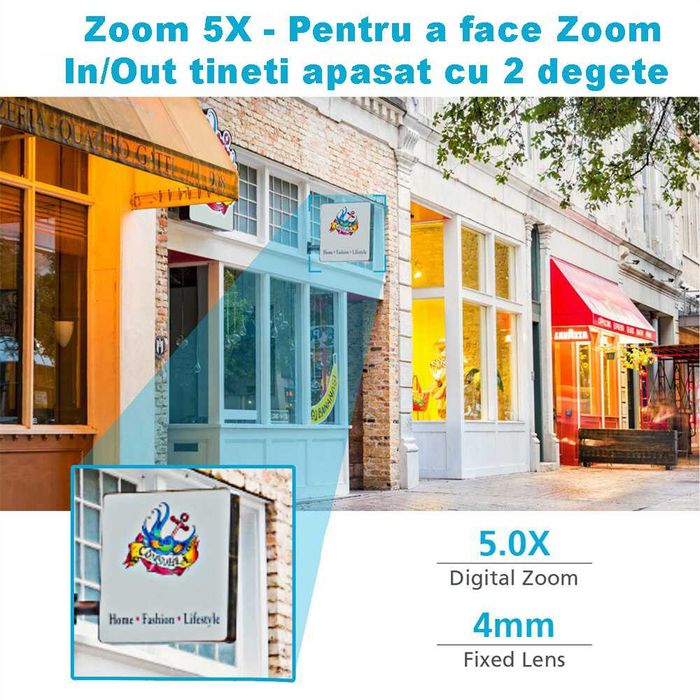 Camera De Supraveghere Video CCTV Dubla WIFI Visoli® QW25-Double 8MP