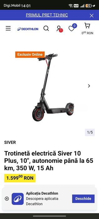 Trotineta electrica Siver 10  noua