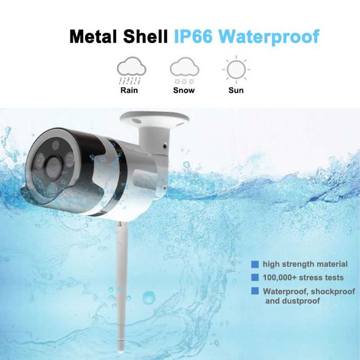 IP камера с метален корпус, двупосочно аудио, нощно виждане, аларма