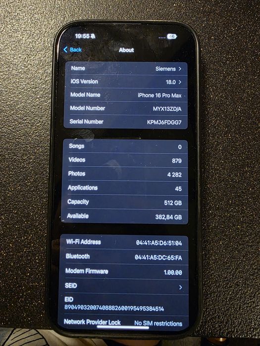 Iphone 16 pro max 512GB