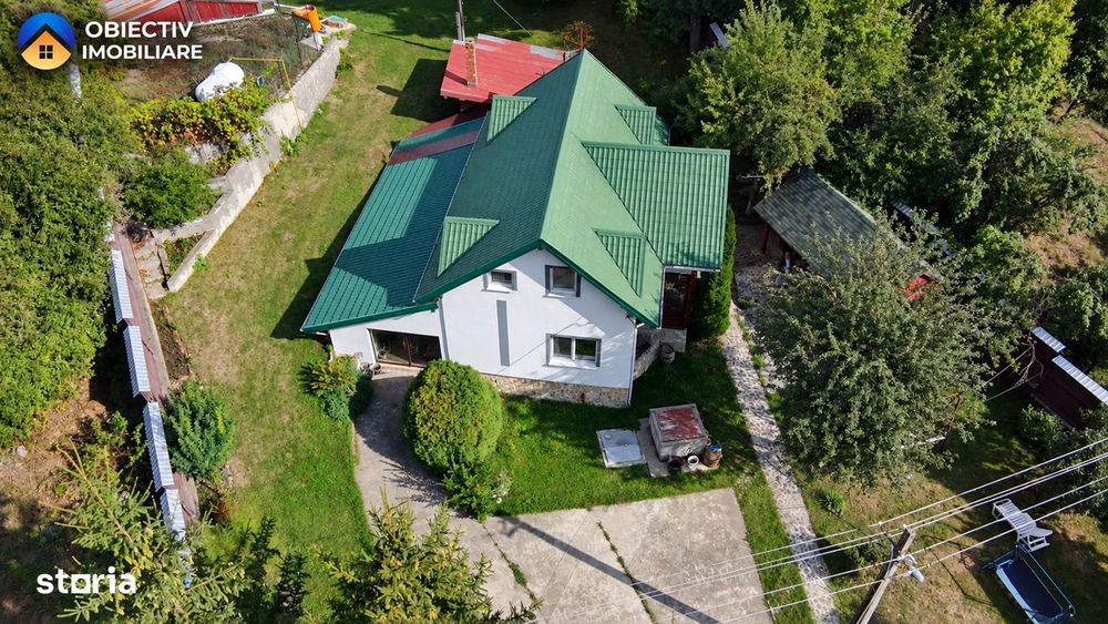 Casa din lemn P+M 191 mp, teren 2.199 mp, Almas - Garcina, zona retras