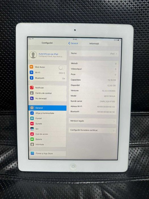 Tableta Apple iPad 4 (4rd generation) - 16Gb - Model Wi-Fi - white -
