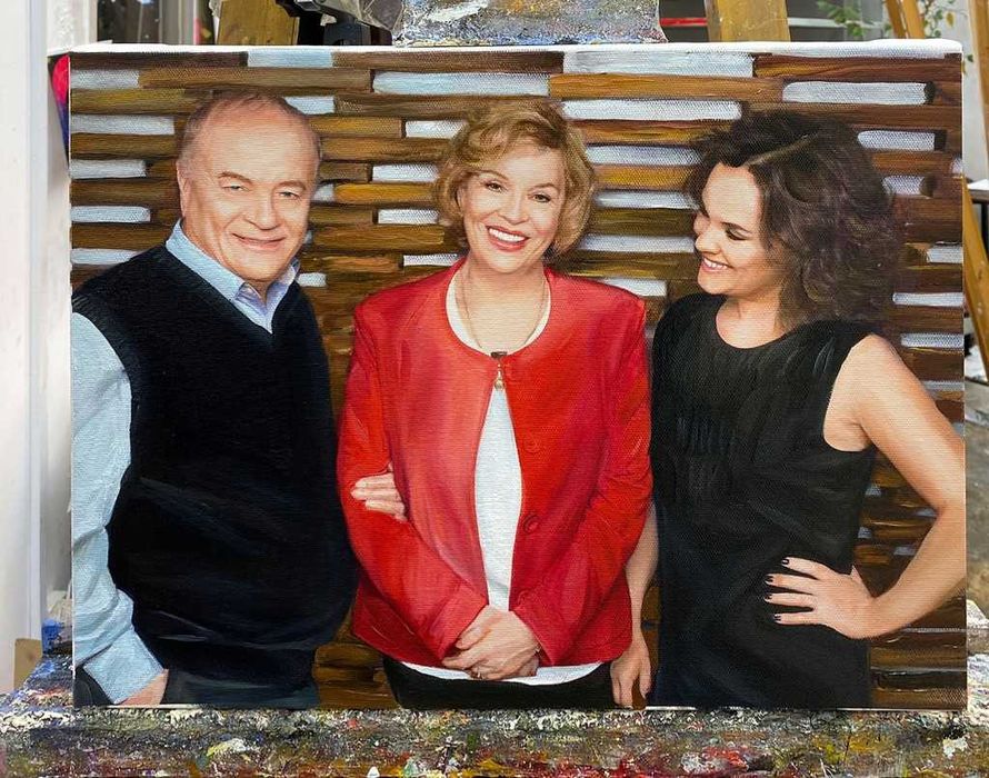 Tablou pictat portret,ulei sau acrilic