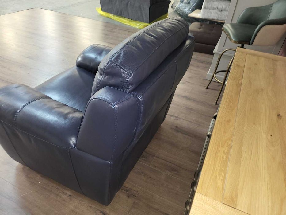 Син кожен фотойл