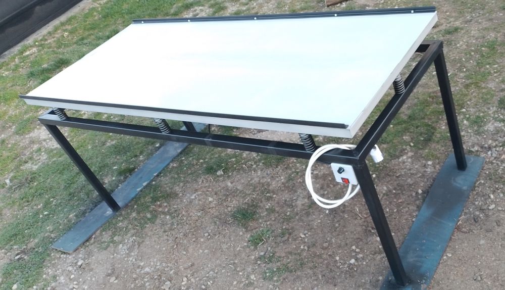 Masă vibrantă 200x80cm  plăci de gard / pavaje