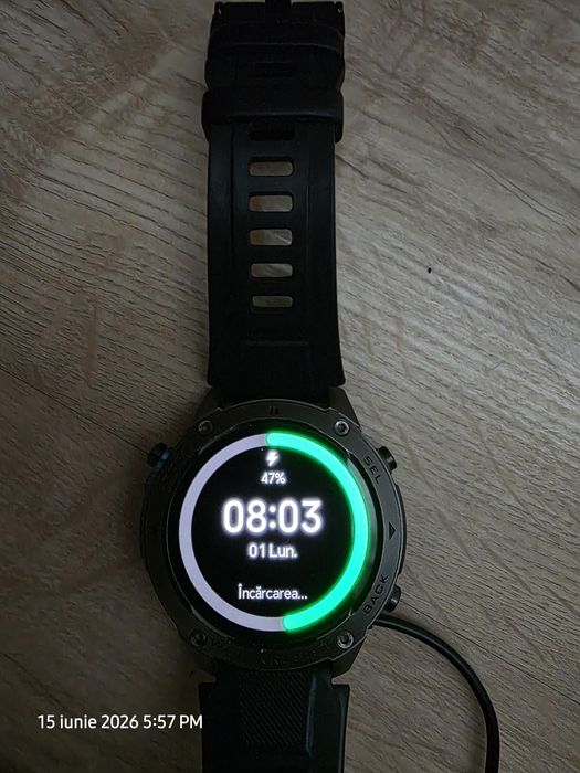 Ceas Smartwatch barbati LUMAUDiO® Tank Rezistent la inot și GPS performant, Negru