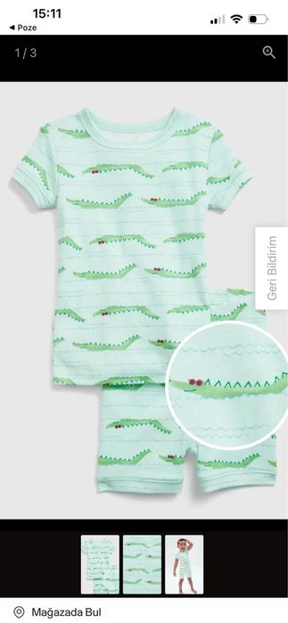 Pijama din 2 piese baby Gap 12-18 luni, din 100% bumbac, de vară.
