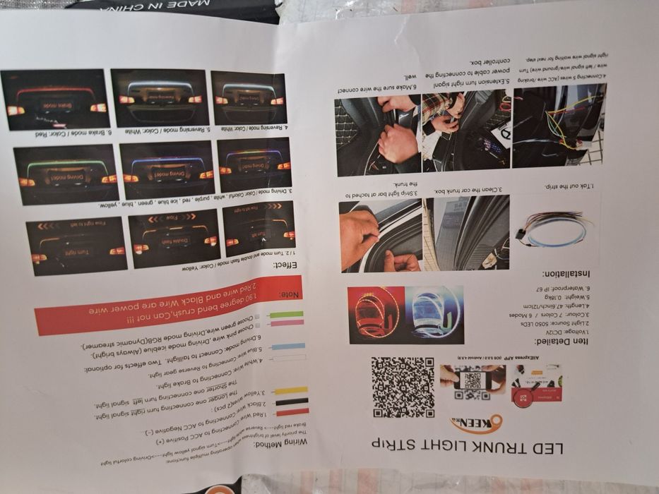Banda led pentru portbagaj