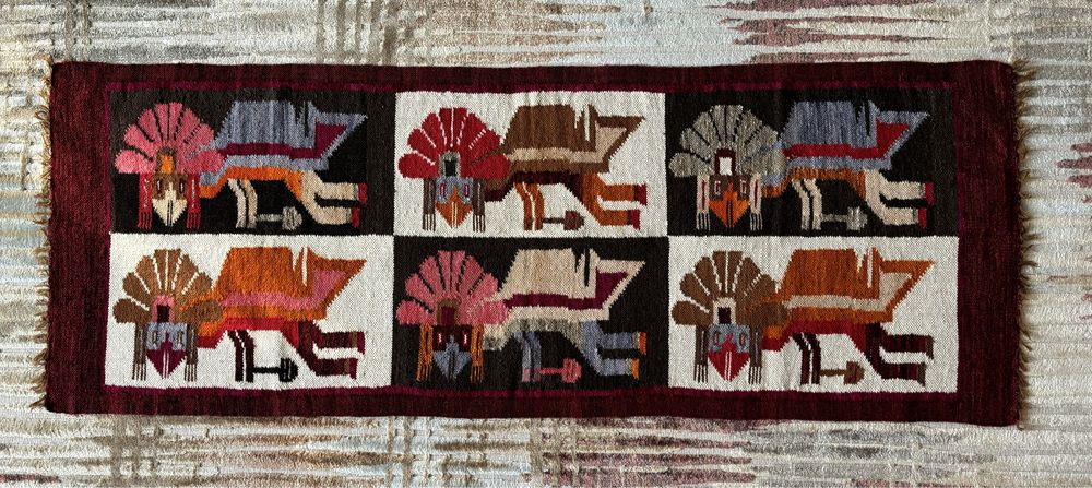 Этно коврик интерьерный, мотивы цивилизации Инка, Перу