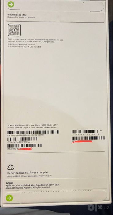 Iphone 18 pro max 256 gb