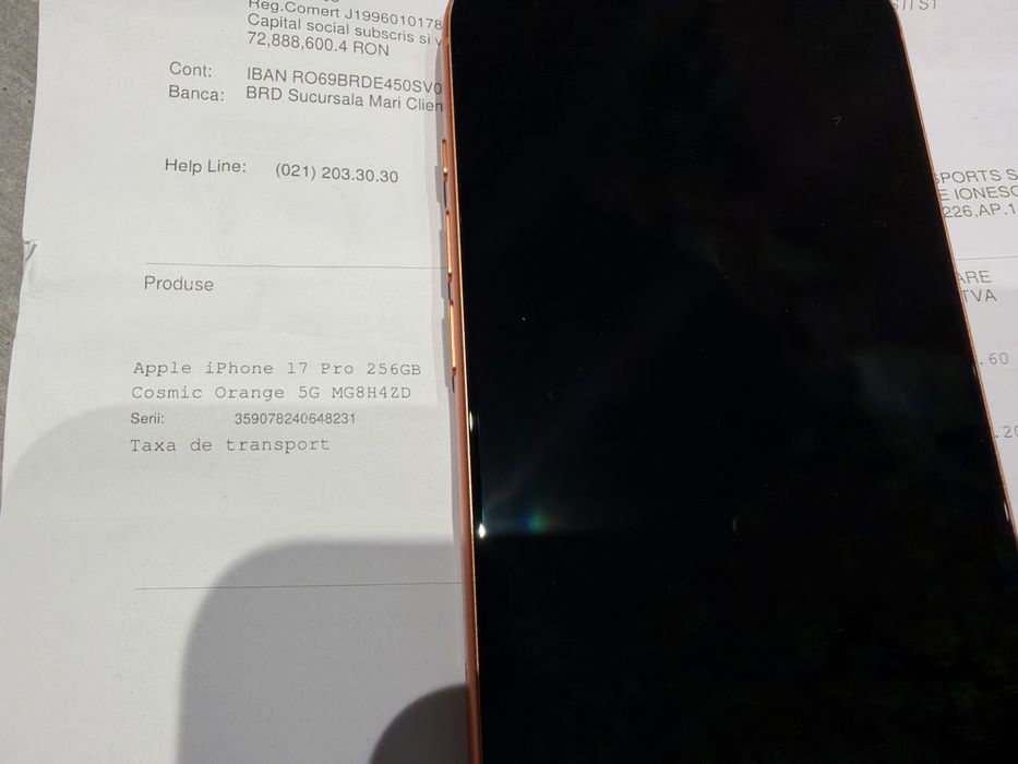 Iphone 17 Pro 256 Giga - Garantie inca un an factura Orange