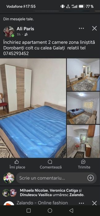 Închiriez apartament 2 camere Dorobanți  colt cu calea Galați