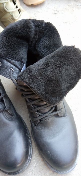 Сапоги кожаные с мехом