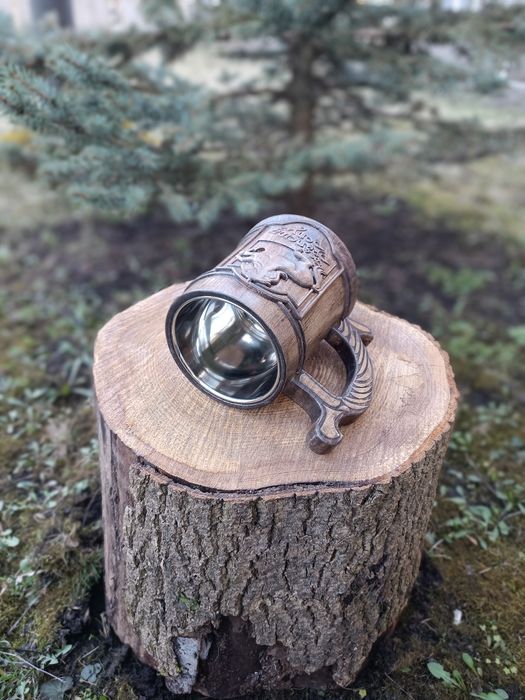 Дървена халба за бира