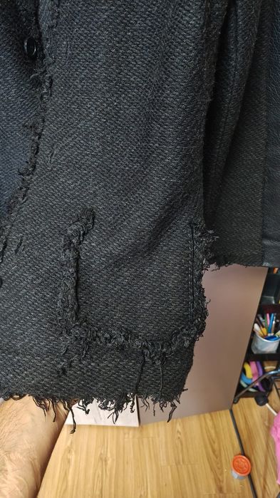 Jachetă tweed bărbați, margini destrămate,  unicat, handmade