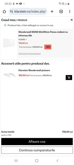 Panou radiant cu infraroșu Alb Klarstein