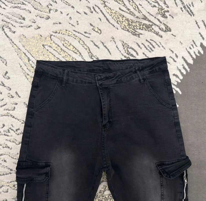 Blugi slim cargo