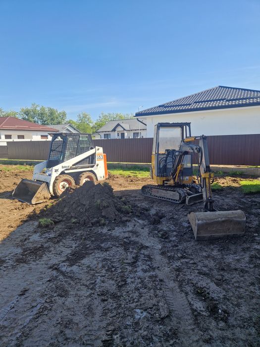Execut lucrări cu bobcat și miniexcavator