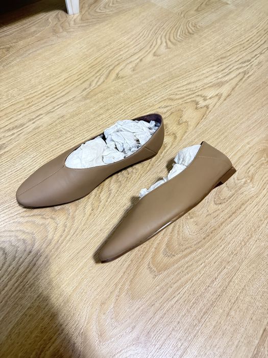 Балетки кожаные