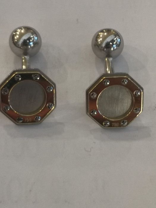 Vind butoni originali Cartier Santos aur 18t + otel