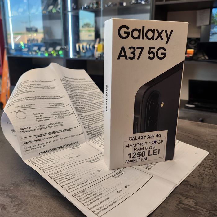 Amanet F28: Telefon Samsung Galaxy A37 5G Nou Sigilat garantie Orange (L)