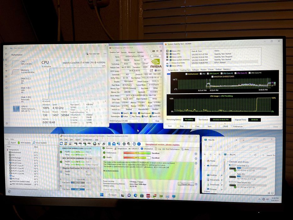 Unitate PC Gaming I7 4790k 16GB RAM GTX 960 4GB SSD+HDD 1TB