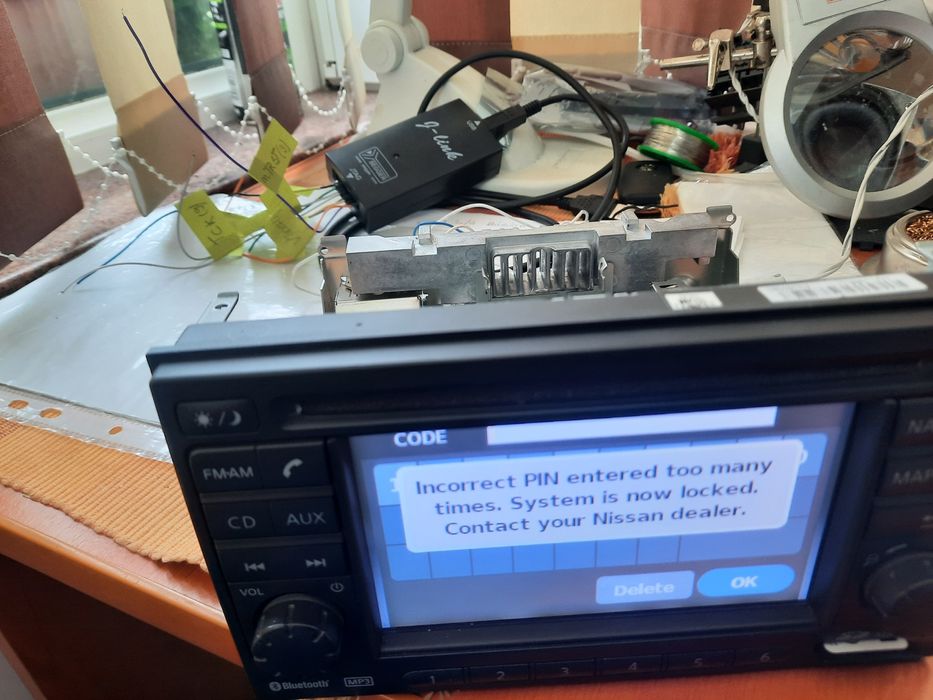 Decodare PIN Safe nissan qashqai navigatiii