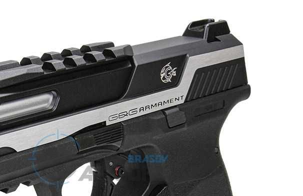 Replica pistol GTP9 Piranha TR Silver GBB G&G