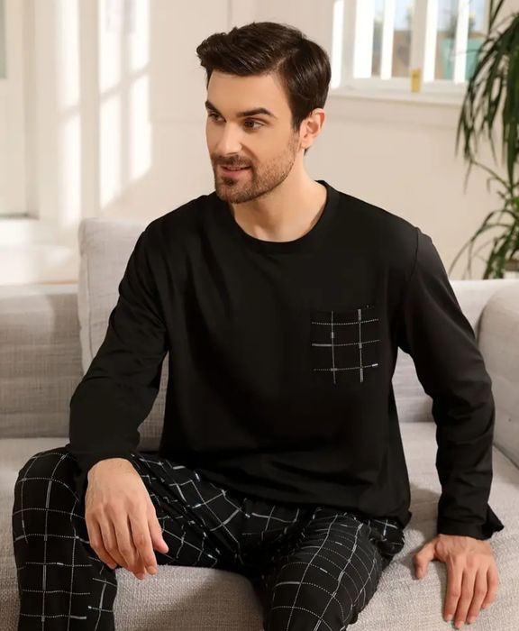 Мужские пижамы с длинными рукавами Размер М