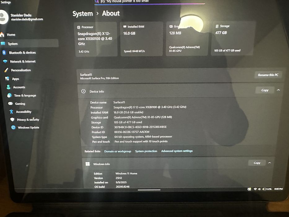 Tableta PC Microsoft Surface PRO 11 xElite, display OLED cu Windows 11