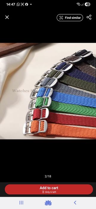 Curele ceas imitatie textil 14cm latime