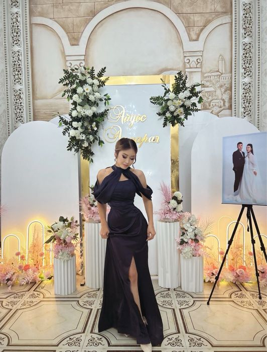 платье темно синее размер с-м