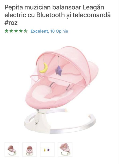 Balansoar electric cu telecomanda bluetooth priza / baterii