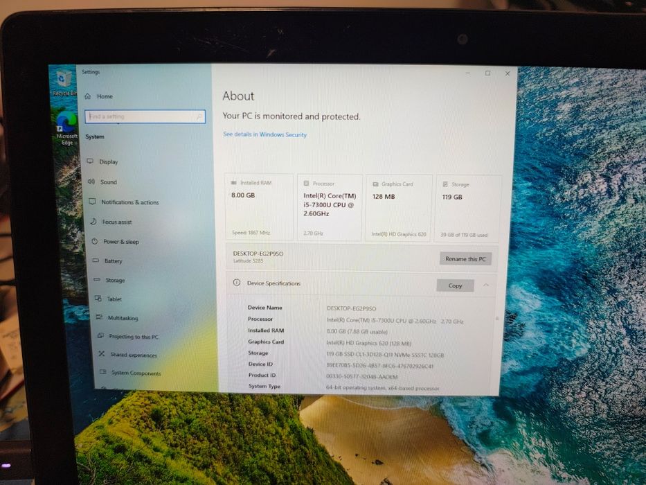 Tableta Dell Latitude 5285 - i5 gen7 - 8gb ram -
