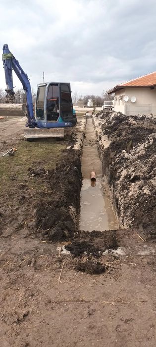 Септична яма , Канализация ,Багер ,Бобкат