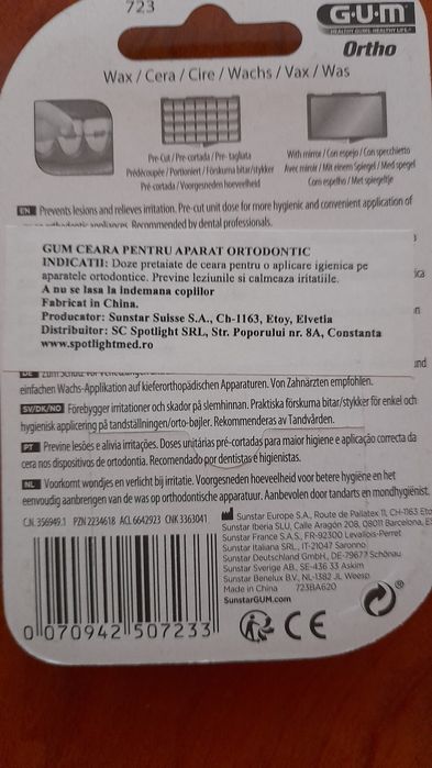Ceară pentru aparat dentar