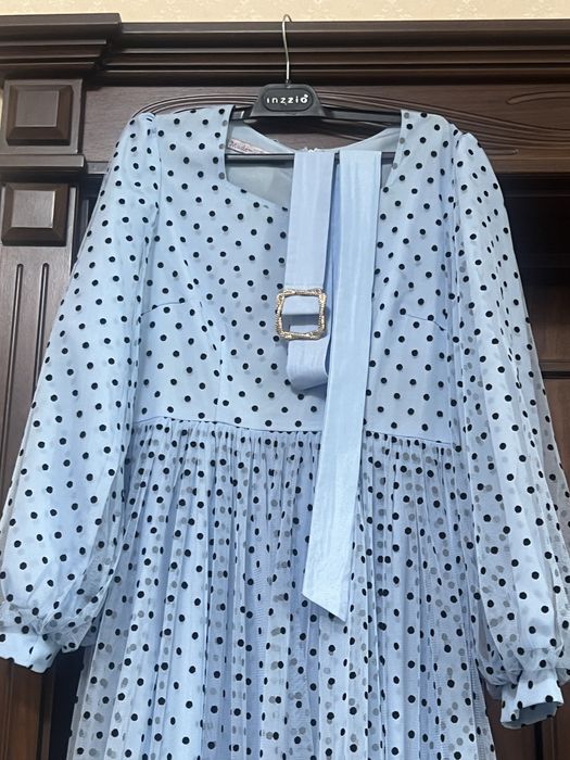 Вечернее платье для выпускников школы размер 48-й голубого света