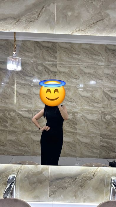 Продам черное платье , размер с-м