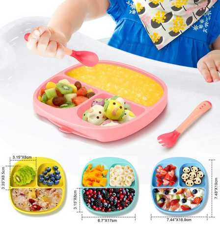 Силиконова разделителна чиния/купа BEBOAN, 100% без BPA