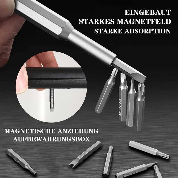 Set surubelnita de precizie 24-in-1 cu 24 capete magnetice diferite