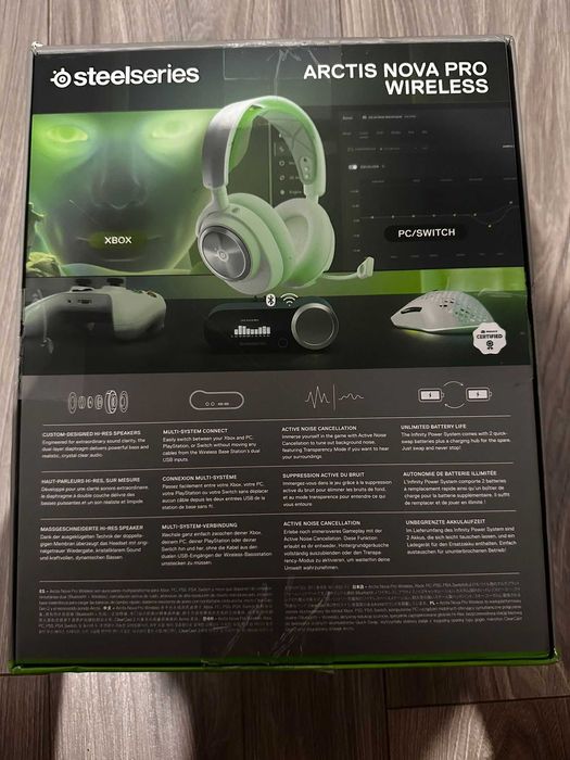 SteelSeries Artics Nova Pro Wireless Albe