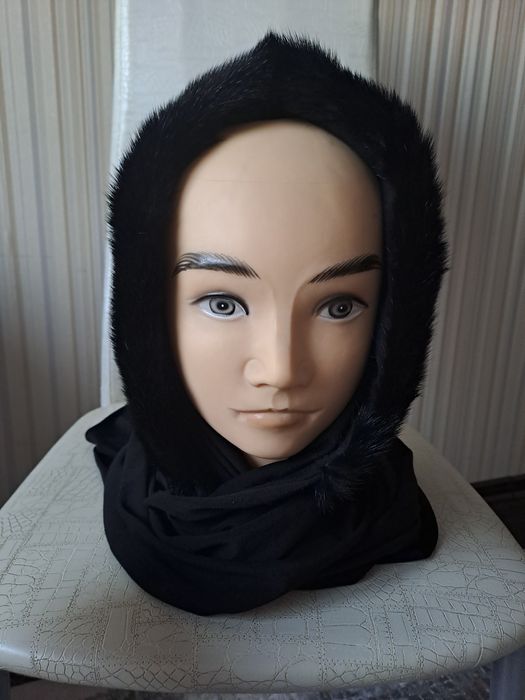 Норковый платок шаль