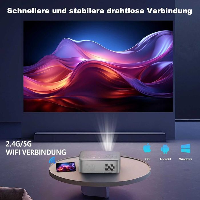 Проектор FRESHDEW 26000L Native 1080P | 300" | 5G WiFi 6 | 4К Support