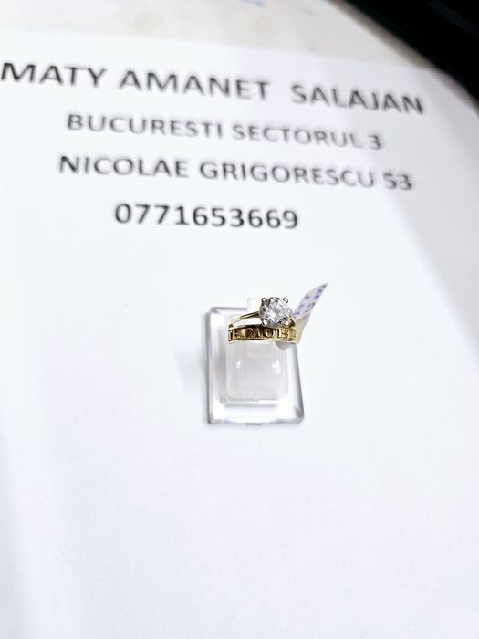 Vand inel dama din aur 14 k 2.47 g cod 528