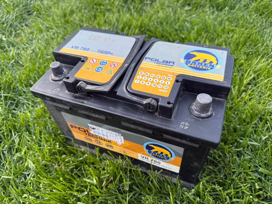 Baterie Acumulator Auto Polar Technik Baren 12V 70ah 750A AGM, stare perfecta de functionare