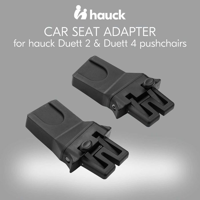 Hauck Duett 2 & Duett 4 Universal Adapter  HAUCK Duett 2 & Duett 4 Universal Adapter – Универсални адаптери за бебешко столче за кола, 2 броя, черни